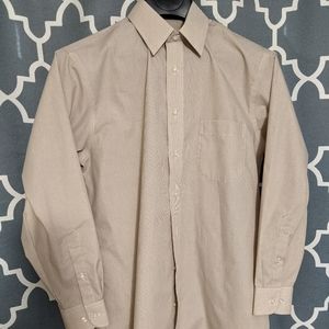Stafford men's dress shirt. Size 15 1/2 classic fit. Color is light tan.